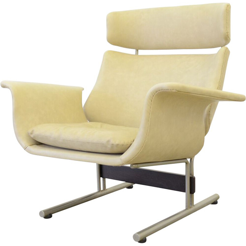 Midcentury lounge chair in skai Dutch 1950s