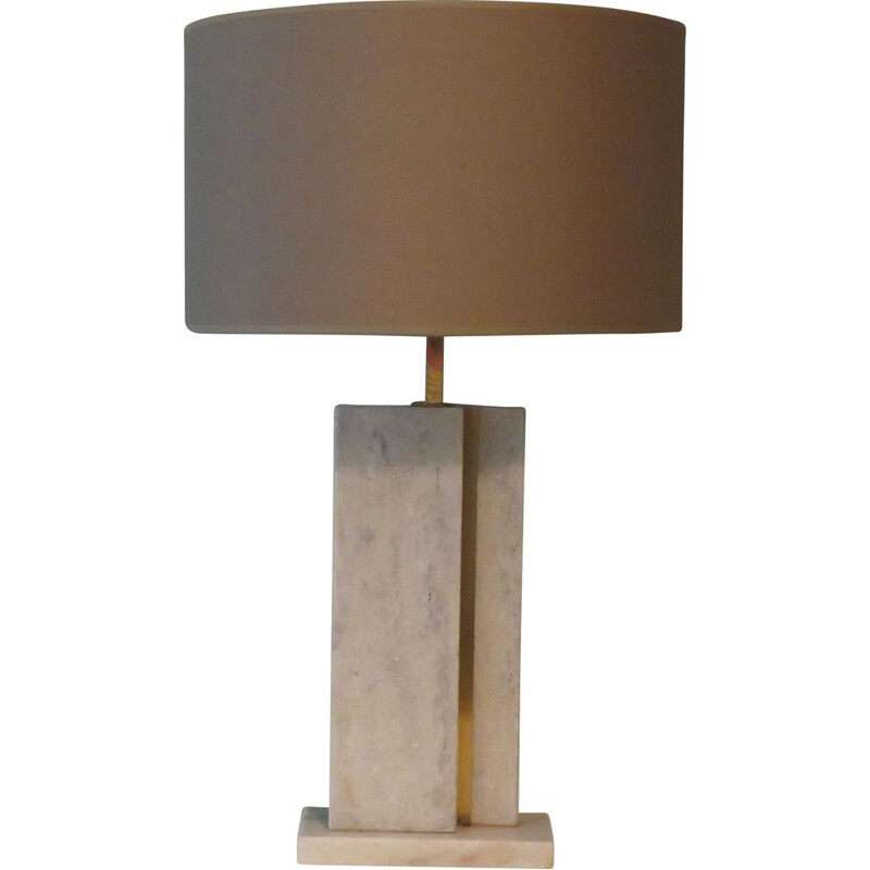 Vintage Table lamp marble and brass 1970s