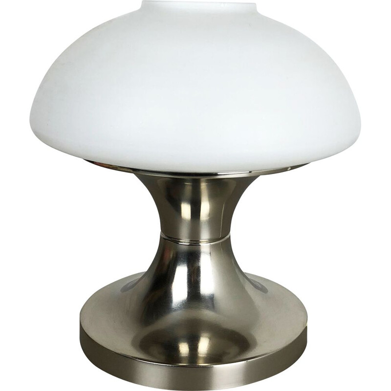 Vintage Original Modernist Mushroom Sputnik Table Light with Opal Shade Italy 1970s