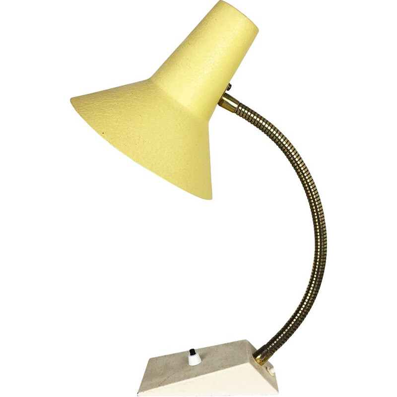 Modernistische Vintage-Tischlampe aus Metall und Messing von SIS Lights, Deutschland 1960