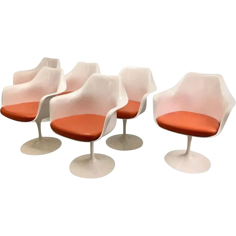 Set of 6 vintage Tulip armchairs by Eero Saarinen for Knoll