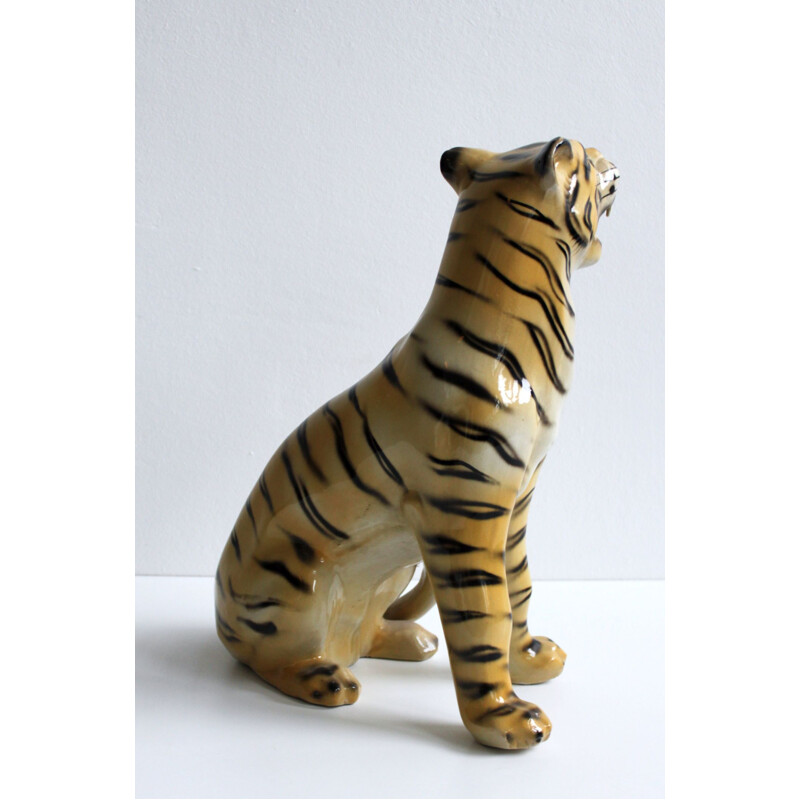 Tigre in ceramica vintage, 1970