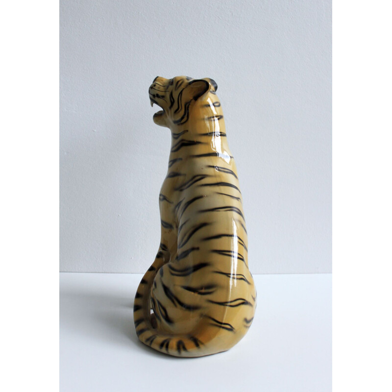 Tigre in ceramica vintage, 1970