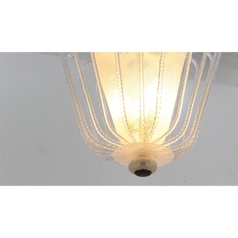 Vintage Barovero e Toso pendant lamp 1940s