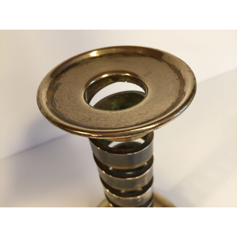 Vintage Bougoir with Solid Brass Spiral Mechanism