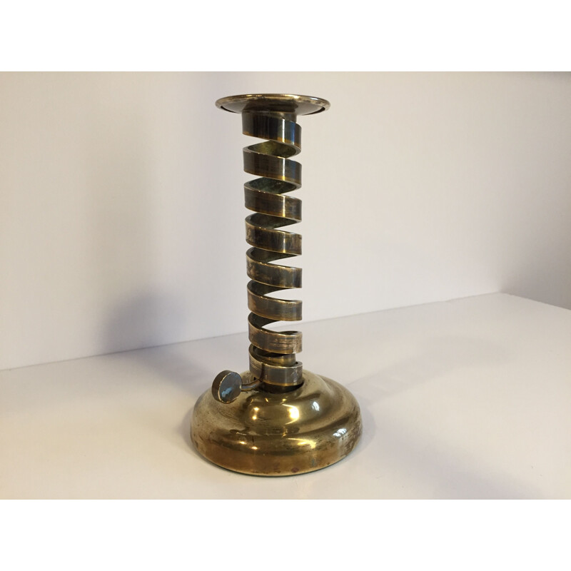 Vintage Bougoir with Solid Brass Spiral Mechanism