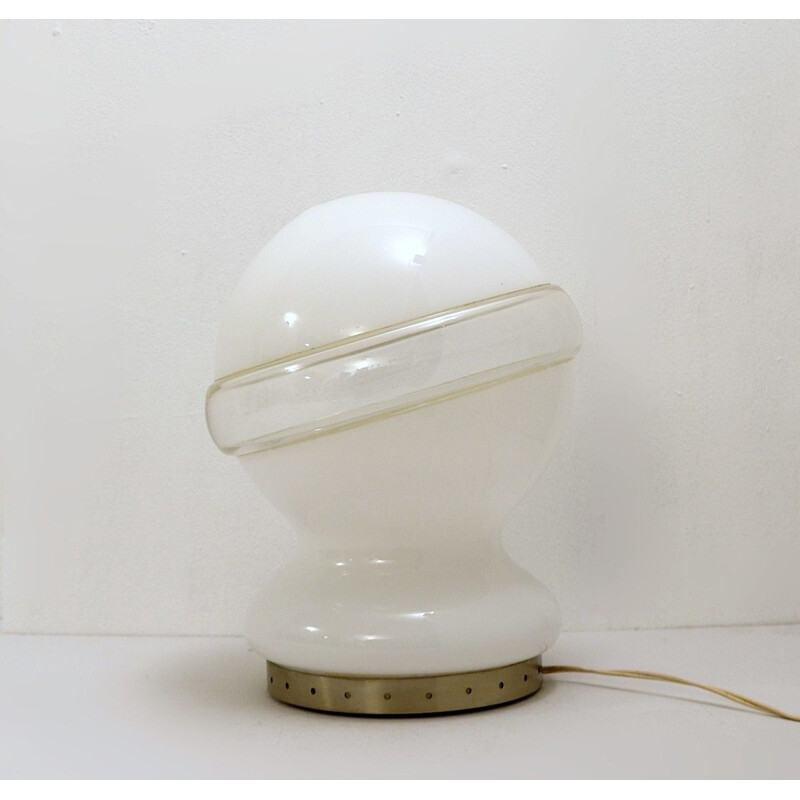 Vintage glass table lamp Italian