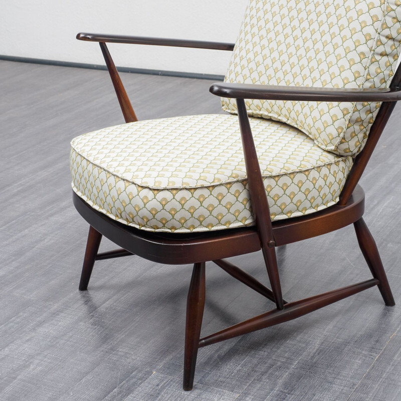 Vintage spindle back easy chair from Ercol 1950s