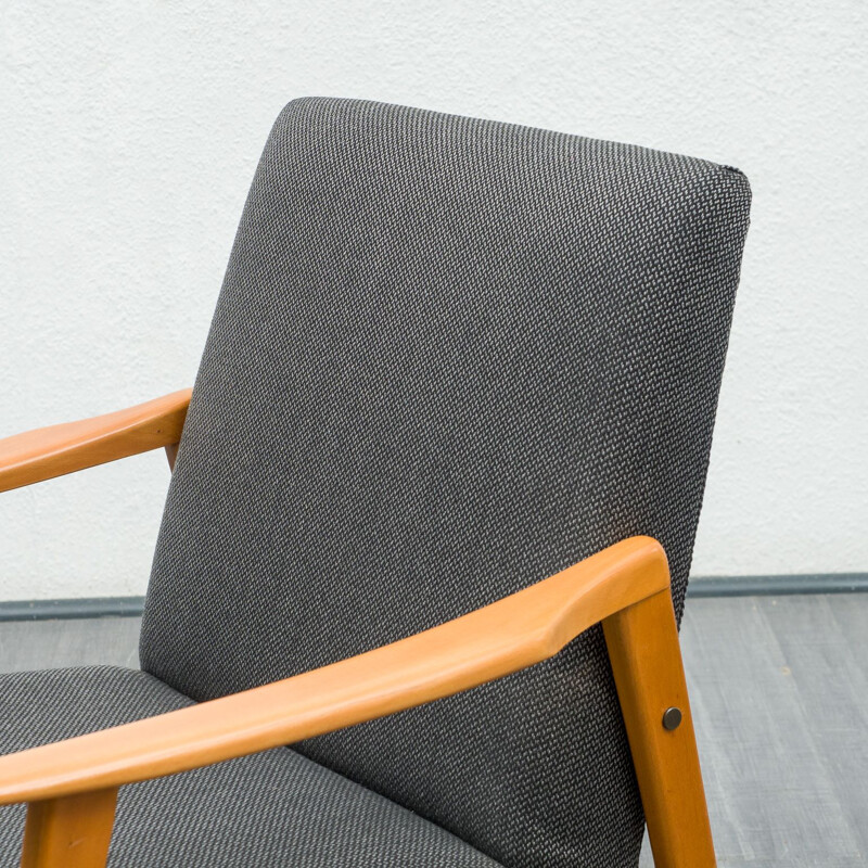 Vintage easy chair with foot stool 1960s