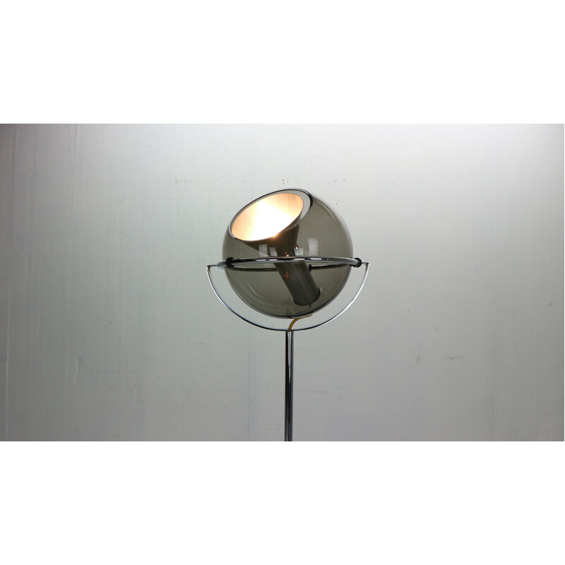 Vintage Frank Ligtelijn Adjustable Globe Floor Lamp for Raak Dutch 1960s