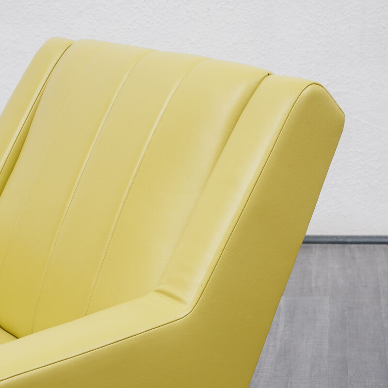 Pair of vintage lounge leather chair 1960s