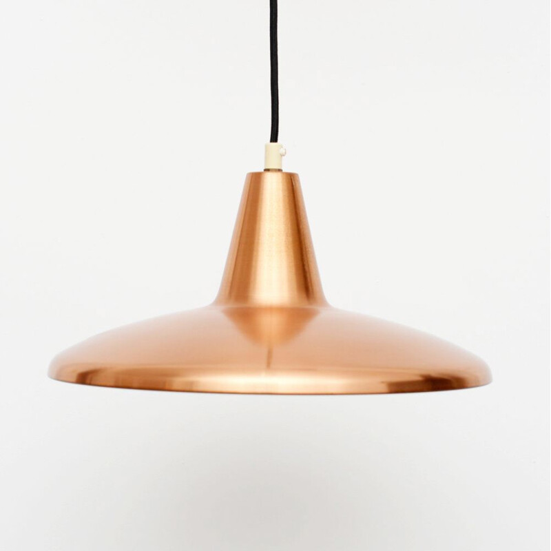 Vintage lamp in copper lacquered Scandinavian 1960s