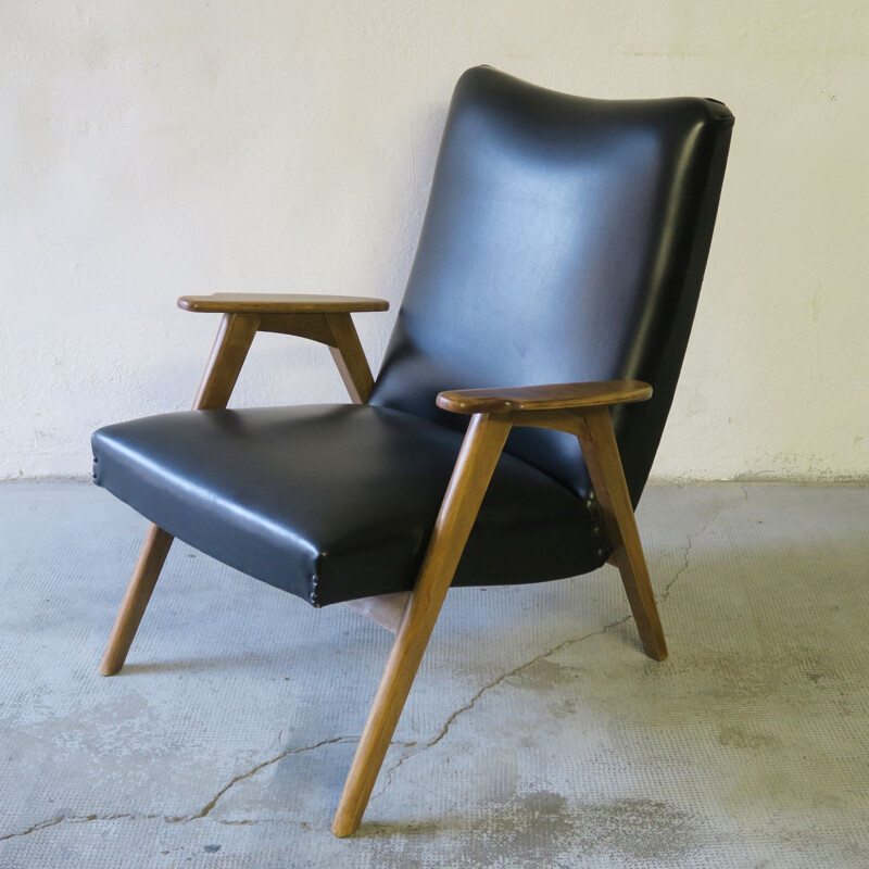 Vintage leatherette armchair 1960s