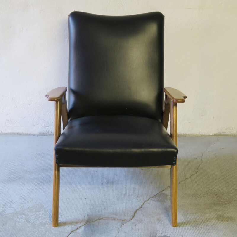 Vintage leatherette armchair 1960s