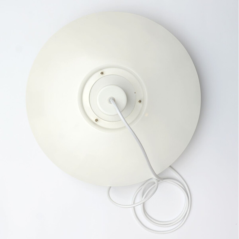 Vintage white pendant lamp Danish 1960s