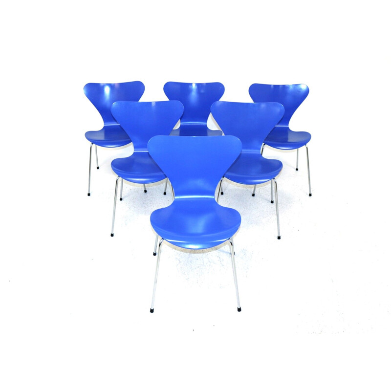 Conjunto de 6 cadeiras vintage de Hans Jacobsen 1950