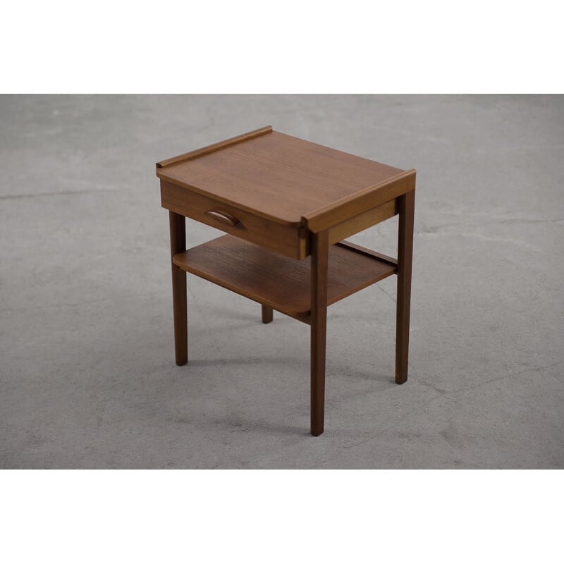 Comodino moderno vintage in teak Scandinavia 1950