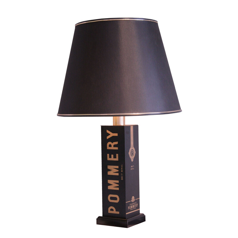 Vintage Hollywood Regency Champagne Pommery Table Lamp France