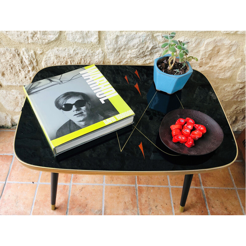 Vintage coffee table in plexiglas and formica 1960s