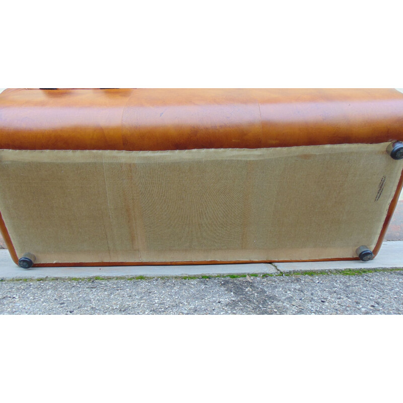 Vintage sofa in leather by Lev&Lev Milano 1970s