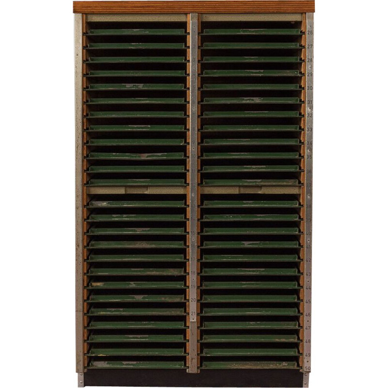 Vintage cabinet with drawers in solid board, Germany 1960