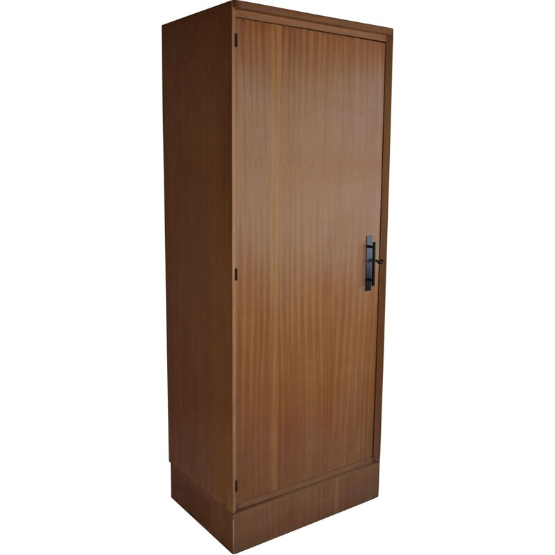 Vintage natural blond mahogany wardrobe Paris 1960s