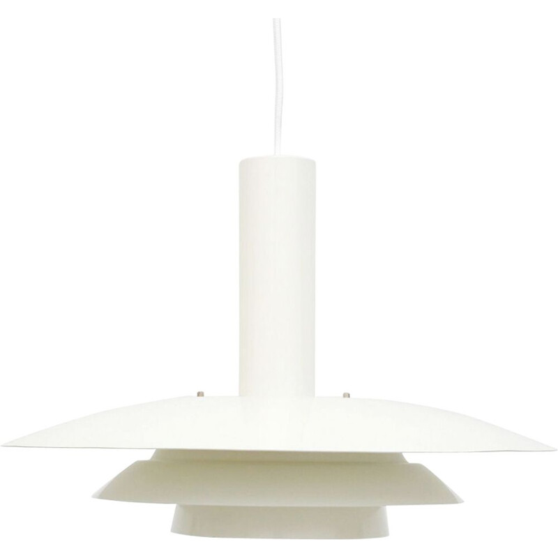 Vintage white pendant lamp Danish 1960s