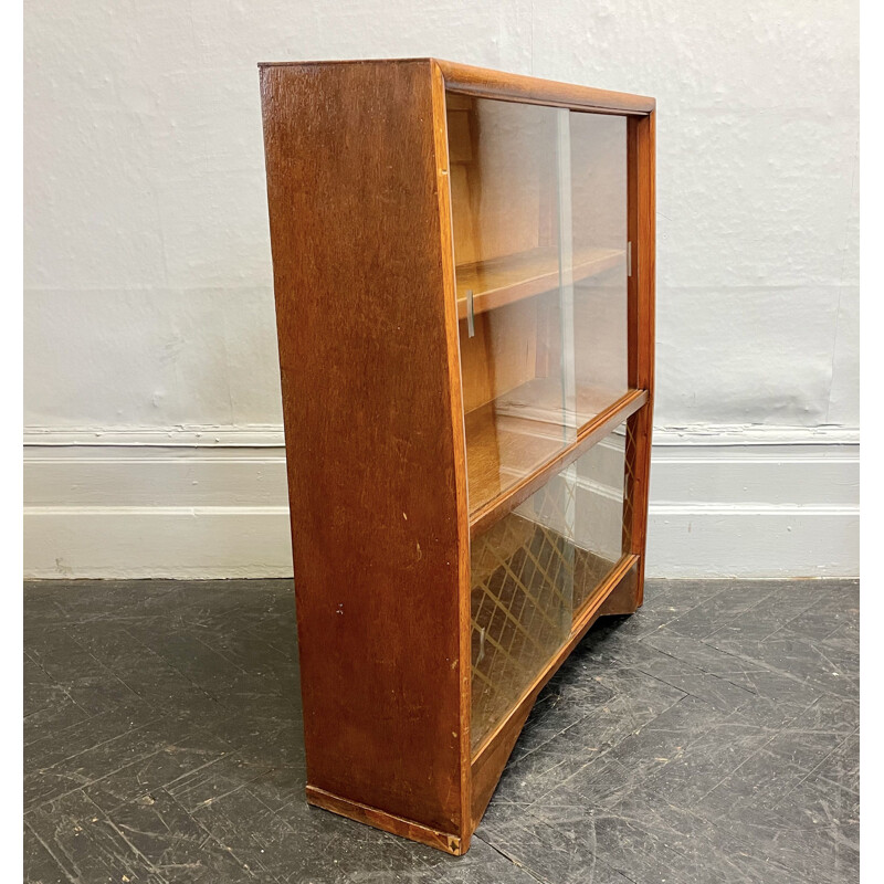 Vintage Bookcase Glass Cabinet 1950