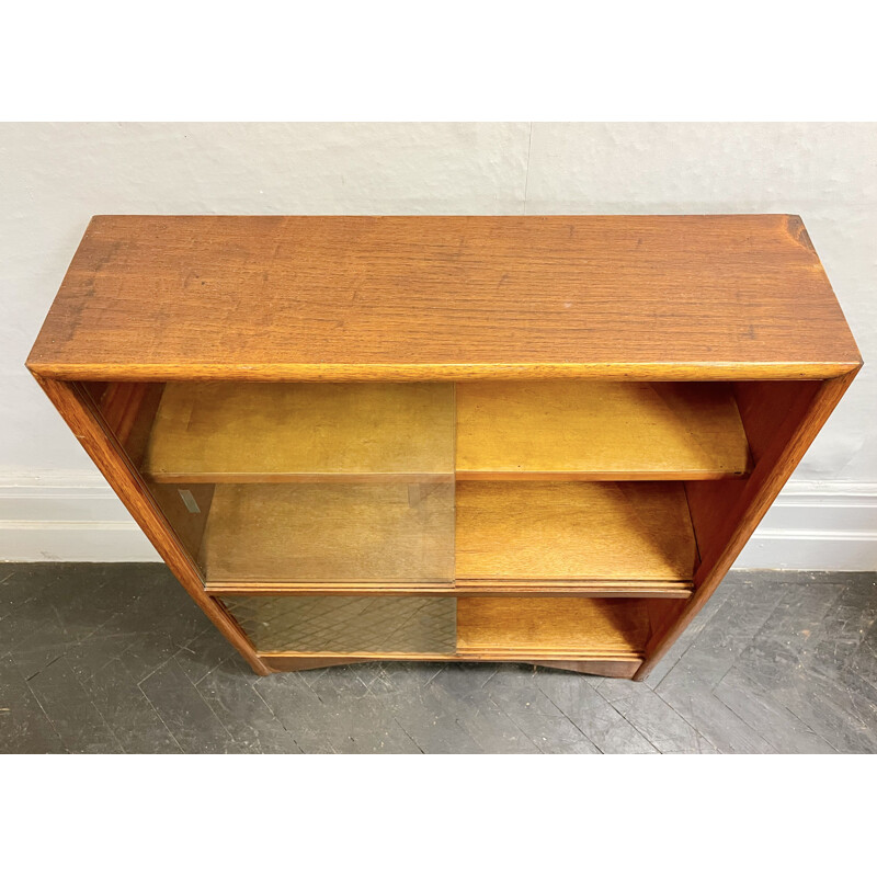 Vintage Bookcase Glass Cabinet 1950