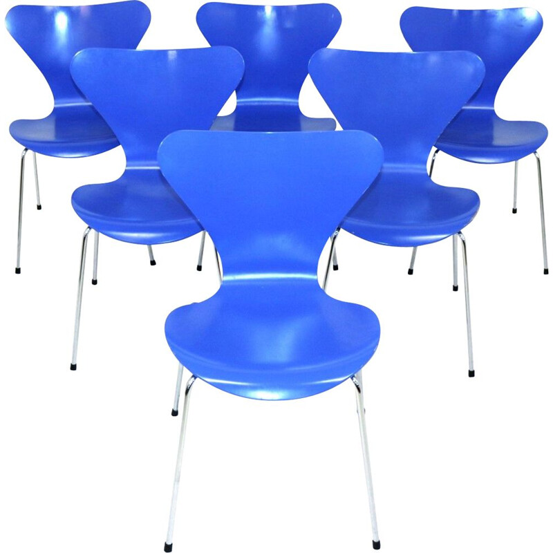 Conjunto de 6 cadeiras vintage de Hans Jacobsen 1950