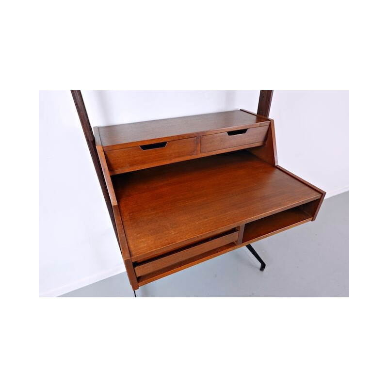 Vintage teak wall unit, Italy 1960