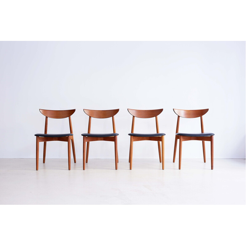 4 chaises vintage par Peter Hvidt, 1960