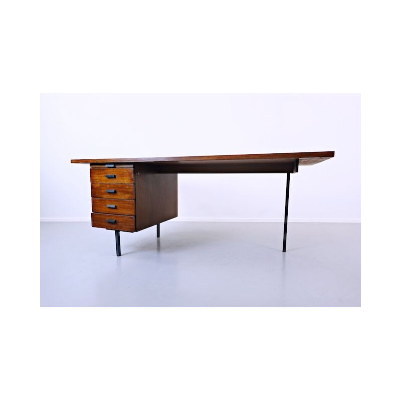 Bureau vintage asymétrique en teck 1960