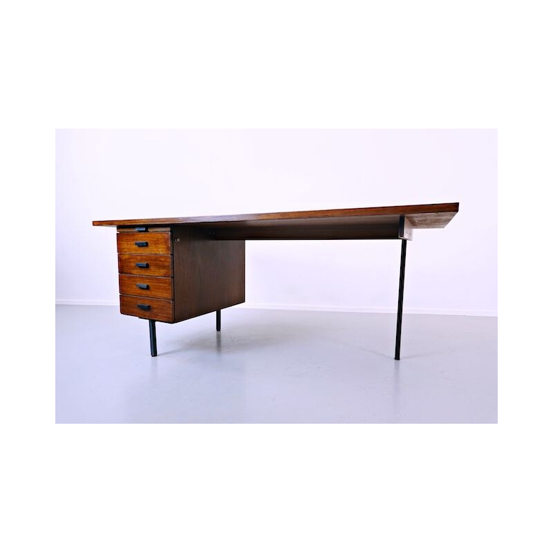 Bureau vintage asymétrique en teck 1960