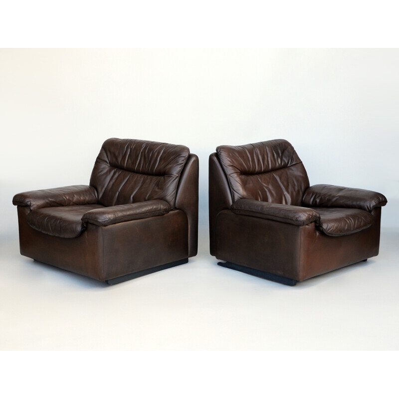 Paire de fauteuils De Sede en cuir - 1950