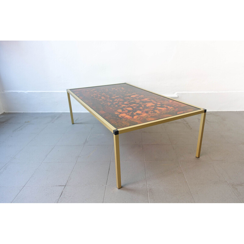 Vintage patterned lava coffee table, Denmark 1970