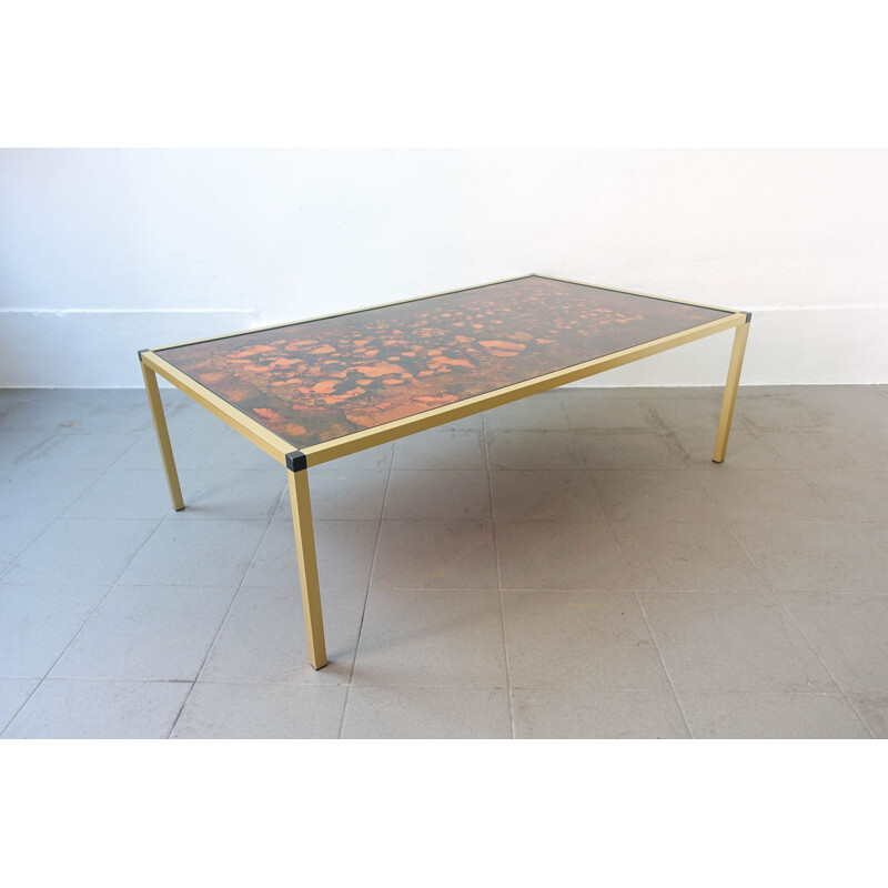 Vintage patterned lava coffee table, Denmark 1970