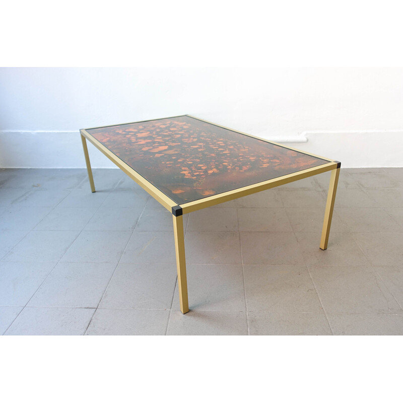 Vintage patterned lava coffee table, Denmark 1970