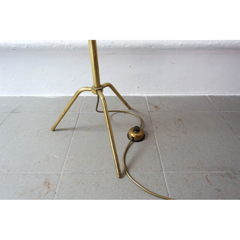 Vintage brass floor lamp, France 1950