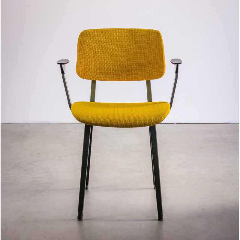 Ahrend "Revolt" chair in steel and yellow fabric, Friso KRAMER - 1960s