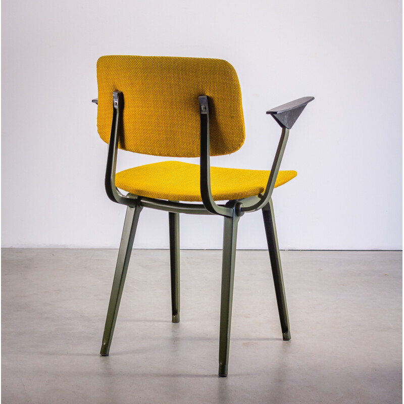 Ahrend "Revolt" chair in steel and yellow fabric, Friso KRAMER - 1960s