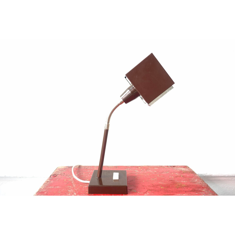 Lampe de bureau vintage Cube Metal de Hans-Agne Jakobsson pour Elidus, Suède 1970