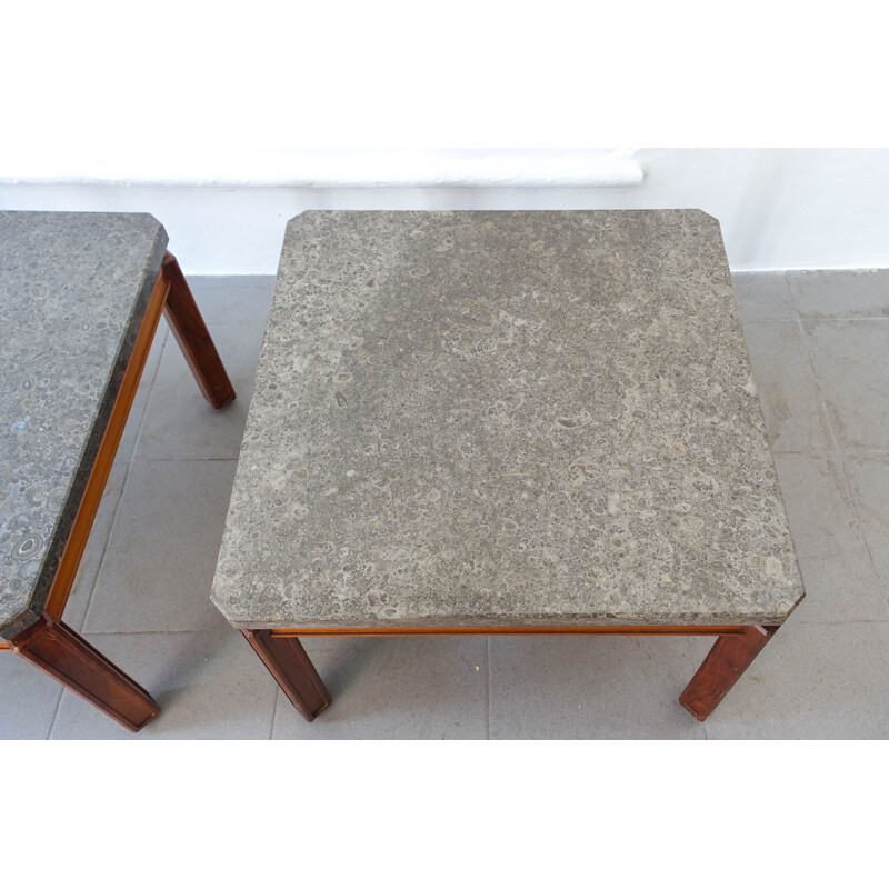 Pair of vintage side tables by José Espinho for the Estoril Sol Hotel, Export model, Portugal 1970