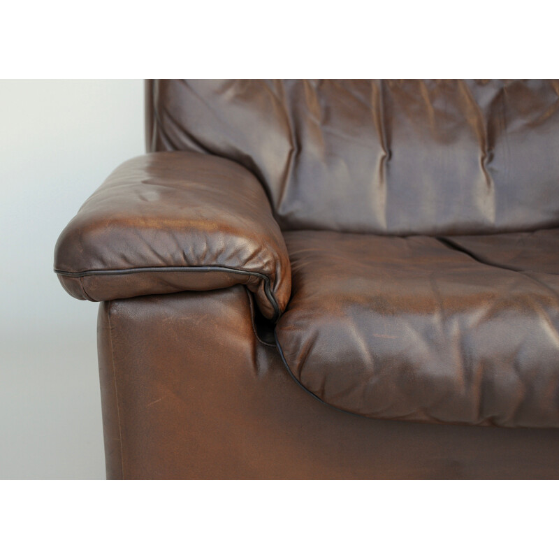 Pair of De Sede armchairs in leather - 1950s