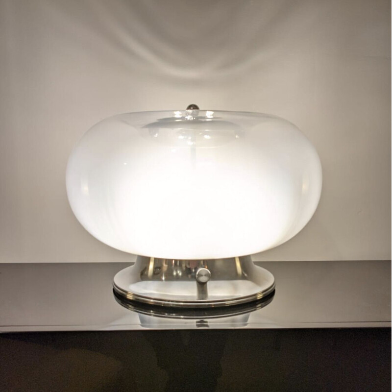 Vintage table lamp in Murano glass by Reggiani, Italy 1970