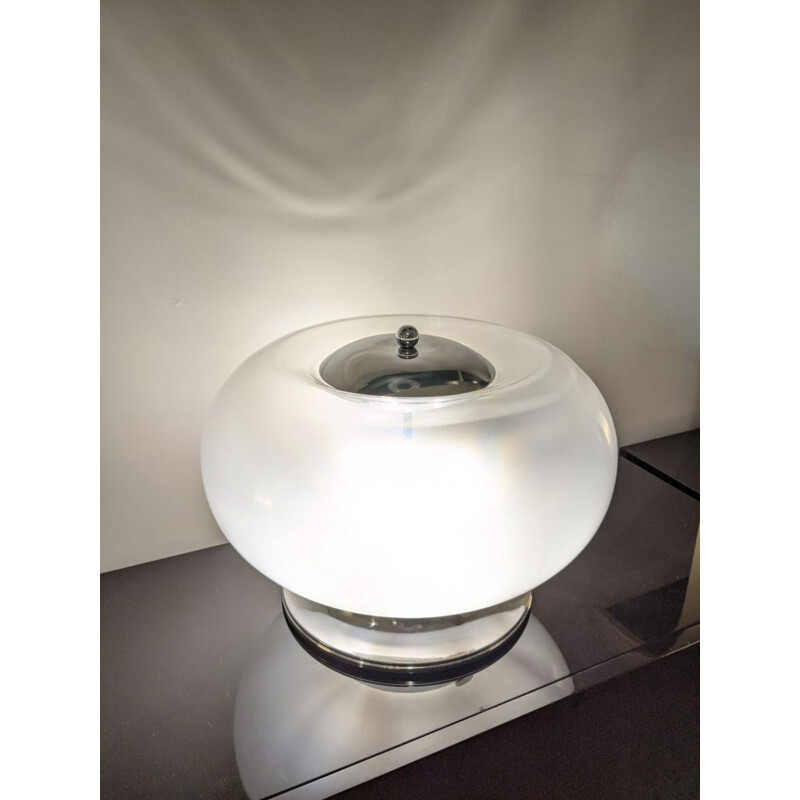 Lampe de table vintage en verre de Murano de Reggiani, Italie 1970