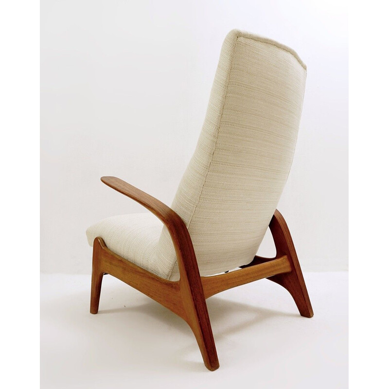 Vintage teak armchair "Rock' N Rest" by Rastad & Relling for Arnestad Bruk, Norway 1950