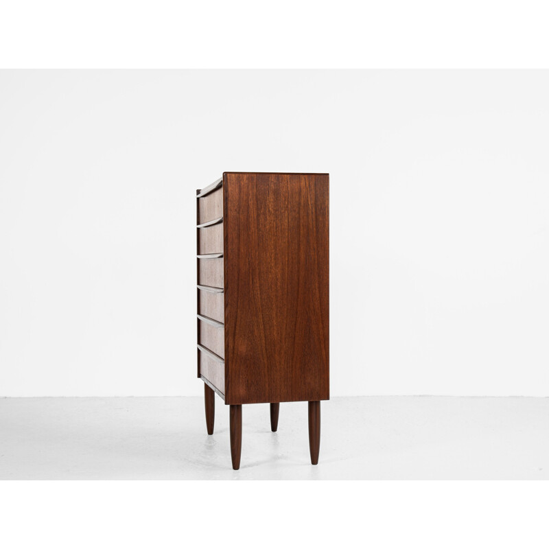 Vintage teak chest of drawers with 6 drawers, Denmark 1960