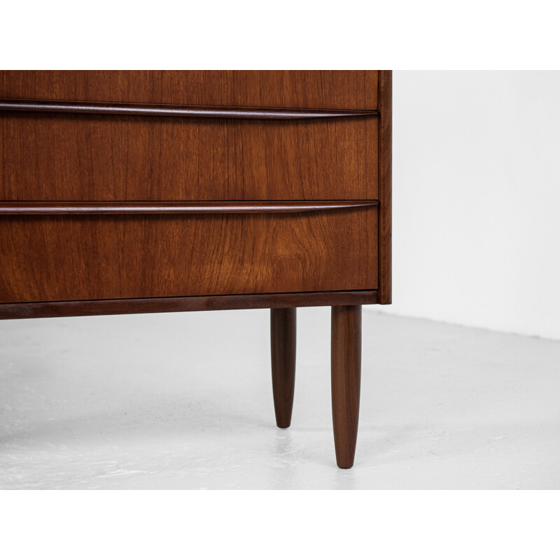 Vintage teak chest of drawers with 6 drawers, Denmark 1960