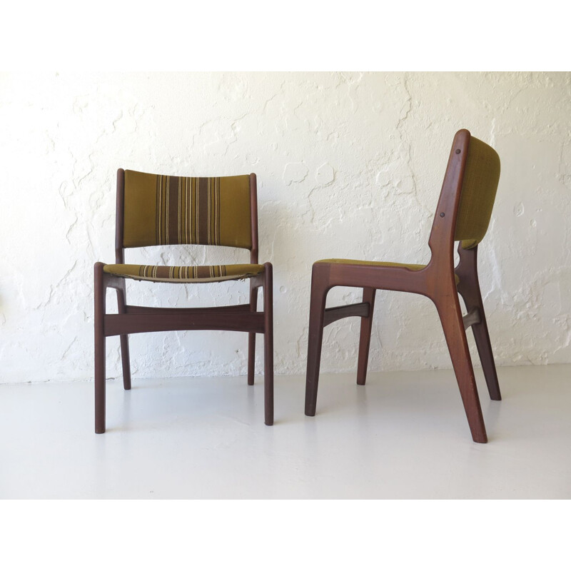 Pair of vintage mahogany chairs Danish